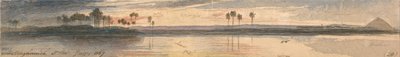 Omgeving Mesghouneh door Edward Lear
