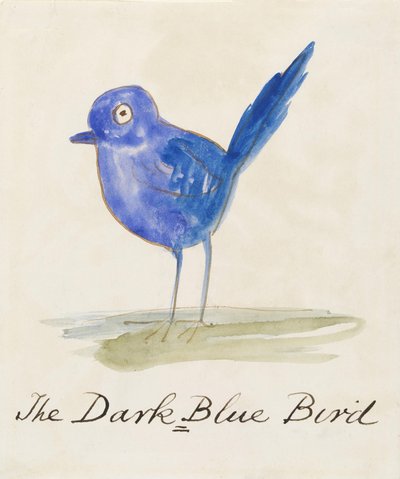 De Donkerblauwe Vogel, uit Zestien Tekeningen van Komische Vogels door Edward Lear