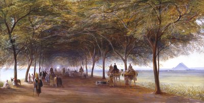 De weg naar de piramides van Gizeh door Edward Lear