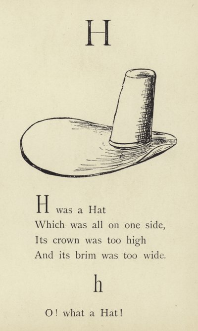 De letter H door Edward Lear