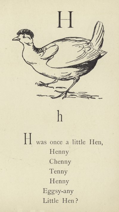 De letter H door Edward Lear