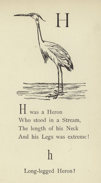 De letter H door Edward Lear