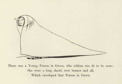 Er was een Jong Persoon in Groen, die zelden geschikt was om gezien te worden door Edward Lear