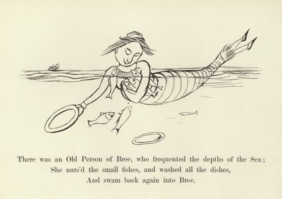 Er was een oude persoon van Bree, die de diepten van de zee bezocht door Edward Lear