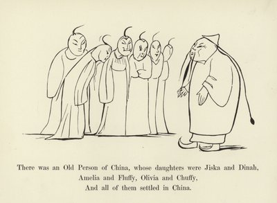 Er was een Oude Persoon uit China, wiens dochters Jiska en Dinah waren door Edward Lear