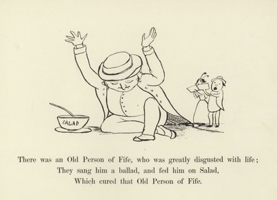 Er was een oude persoon uit Fife, die zeer ontevreden was met het leven door Edward Lear