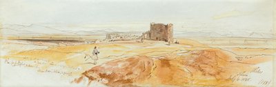Twee uitzichten van Thebe door Edward Lear