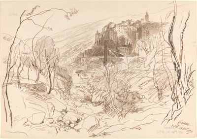 Uitzicht op Ceriana door Edward Lear