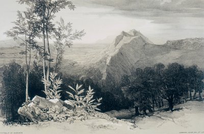 Gezichten in Rome en Omgeving: Civitella di Subiaco door Edward Lear