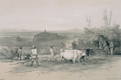 Gezichten in Rome en omgeving: Roiate, een stad nabij Subiaco door Edward Lear