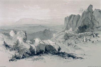 Gezichten in Rome en omgeving: uitzicht op Olevano door Edward Lear