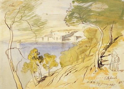 Villefranche door Edward Lear