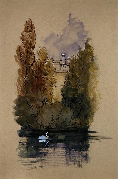 Warwick Castle door Edward Lear