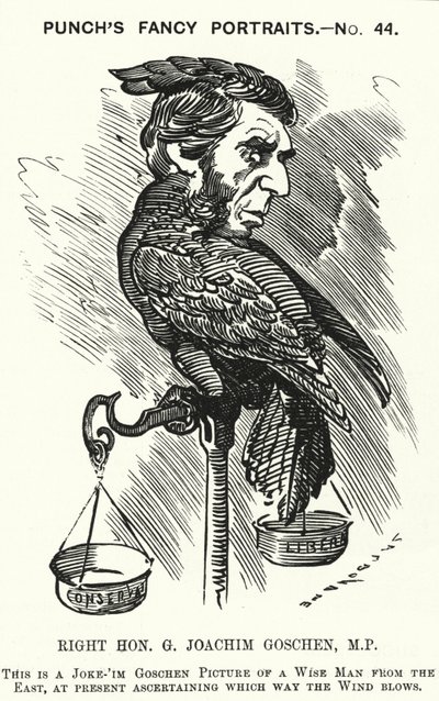 Punch cartoon: George Goschen door Edward Linley (after) Sambourne