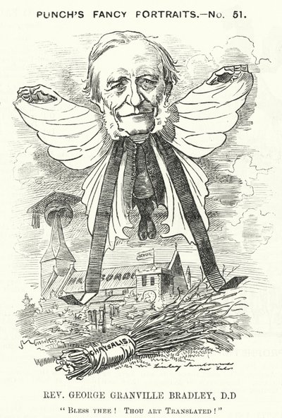 Punch cartoon: George Granville Bradley, Engelse geestelijke, geleerde en decaan van Westminster door Edward Linley (after) Sambourne