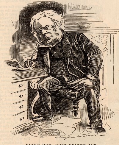 Cartoon van John Bright door Edward Linley Sambourne