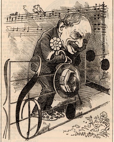 Cartoon van Julius Benedict door Edward Linley Sambourne