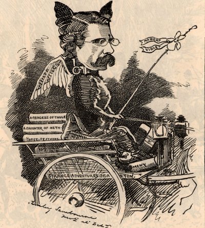 Cartoon van William Black door Edward Linley Sambourne