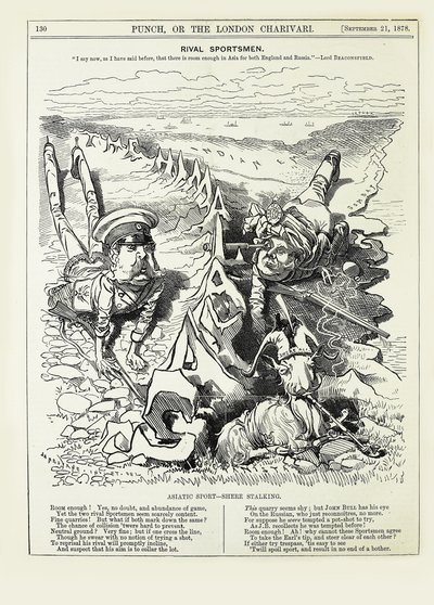 Rivaliserende sporters. Ik zeg nu, zoals ik eerder heb gezegd, dat er genoeg ruimte is..., 1878 door Edward Linley Sambourne