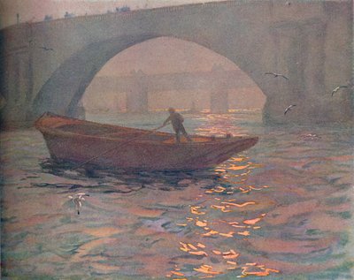 Waterloo Bridge, ca. 1910 door Edward Louis Lawrenson