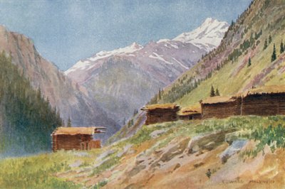 Uitzicht op de Gurais Vallei, vanaf Dudhgai Dorp door Edward Mary Joseph Molyneux