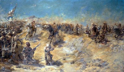 Aanval van de 21e Lancers bij de Slag om Omdurman op 2 september 1898, 1899 door Edward Matthew Hale