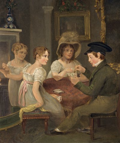 Mevrouw Sarah Cornock en haar drie kinderen, ca. 1810 door Edward Matthew Pearce