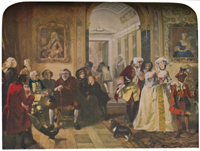 Dr. Johnson in de voorkamer van Lord Chesterfield, wachtend op een audiëntie, 1748, 1845, ca. 1950 door Edward Matthew Ward
