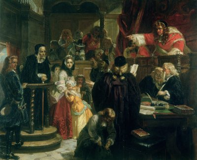 Rechter Jeffries Scheldt Richard Baxter uit tijdens zijn Proces door Edward Matthew Ward