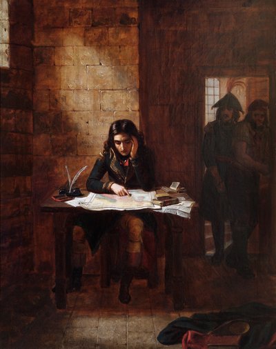 Napoleon in de gevangenis van Nice in 1794 door Edward Matthew Ward
