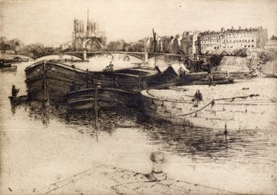 Uitzicht op Notre Dame vanaf de Seine door Edward Millington Synge