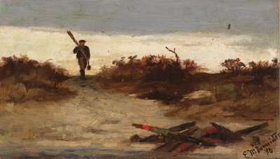 Visser te water door Edward Mitchell Bannister