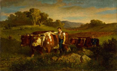 Herders met koeien door Edward Mitchell Bannister