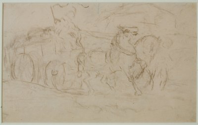 Paard en wagen (#9), ca. 1880s door Edward Mitchell Bannister