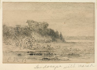 Landschap met moeras door Edward Mitchell Bannister