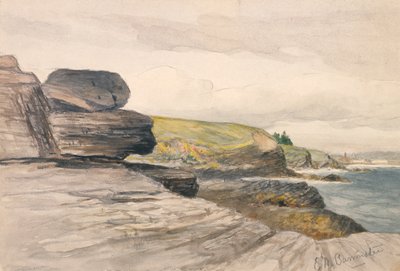 Newport scène, ca. 1880-1889 door Edward Mitchell Bannister