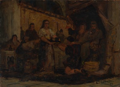 Salome ontvangt het hoofd van Johannes de Doper door Edward Mitchell Bannister