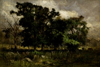 Boomlandschap, 1877 door Edward Mitchell Bannister