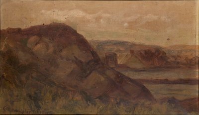 Zonder titel (landschap met rotsen) door Edward Mitchell Bannister