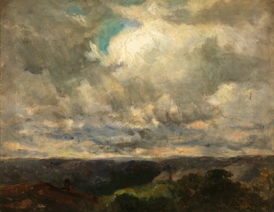 Naamloos landschap, bewolkte lucht door Edward Mitchell Bannister