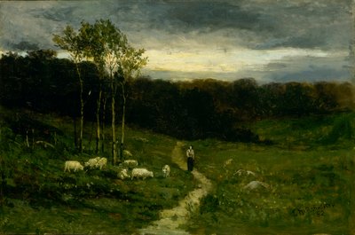 Vrouw op pad door Edward Mitchell Bannister