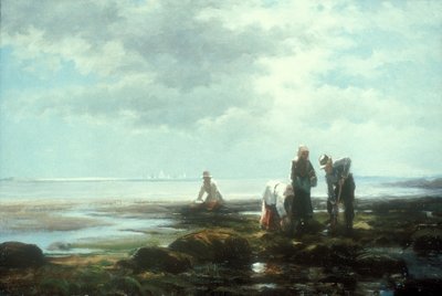 De Schelpenzoekers, ca midden jaren 1880 door Edward Moran