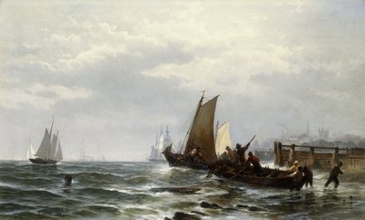 Newcastle aan de Delaware door Edward Moran