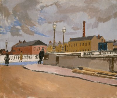 Straat in Cork (Olieverf op doek) door Edward Morland Lewis