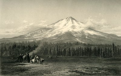 Mount Shasta, 1872 door Edward Paxman Brandard