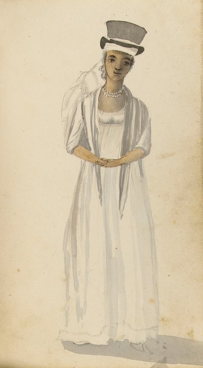 Portret van een West-Indische dame, begin 19e eeuw door Edward Pelham Brenton
