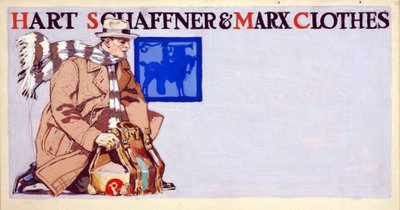 Advertentie voor Hart, Schaffner & Marx Kleding, uitgegeven 1900 door Edward Penfield