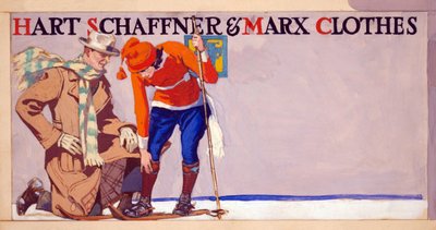Advertentie voor Hart, Schaffner & Marx Kleding, uitgegeven 1900 door Edward Penfield