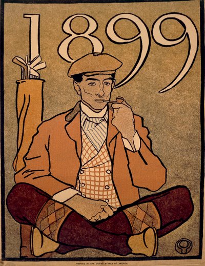 Golfkalender, door Edward Penfield, poster door Edward Penfield