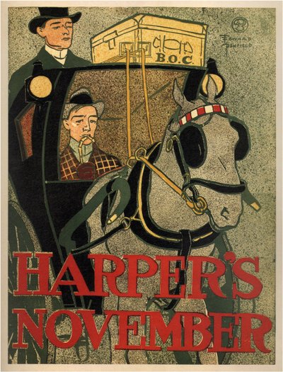 Harpers november, 1896 door Edward Penfield